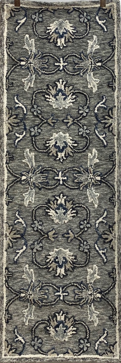 UPC 843948000141 product image for RUGSA99649GRY2369 2 ft. 3 in. x 6 ft. 9 in. Traditional Floral Jacobean Runner R | upcitemdb.com