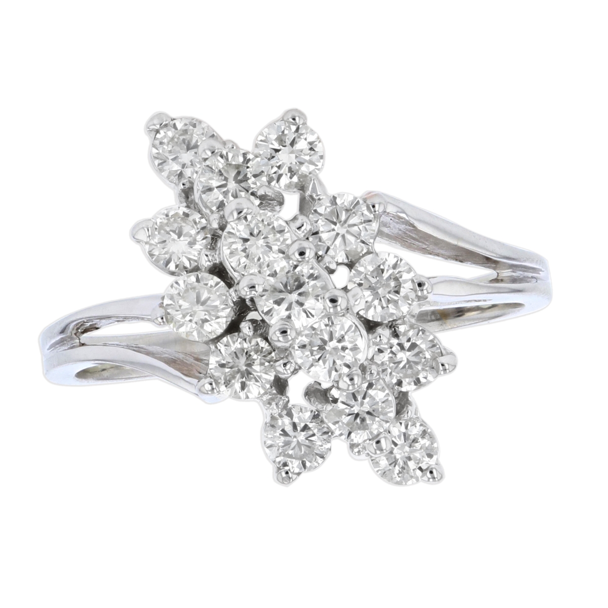 1.00 CTW Diamond Ring, 14K Gold - Size 6