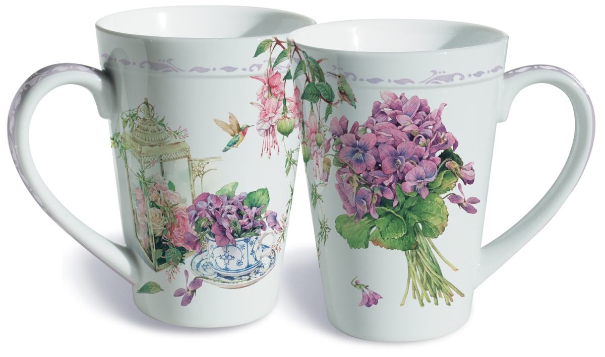 35072 12 Oz Sweet Violets Porcelain Mug