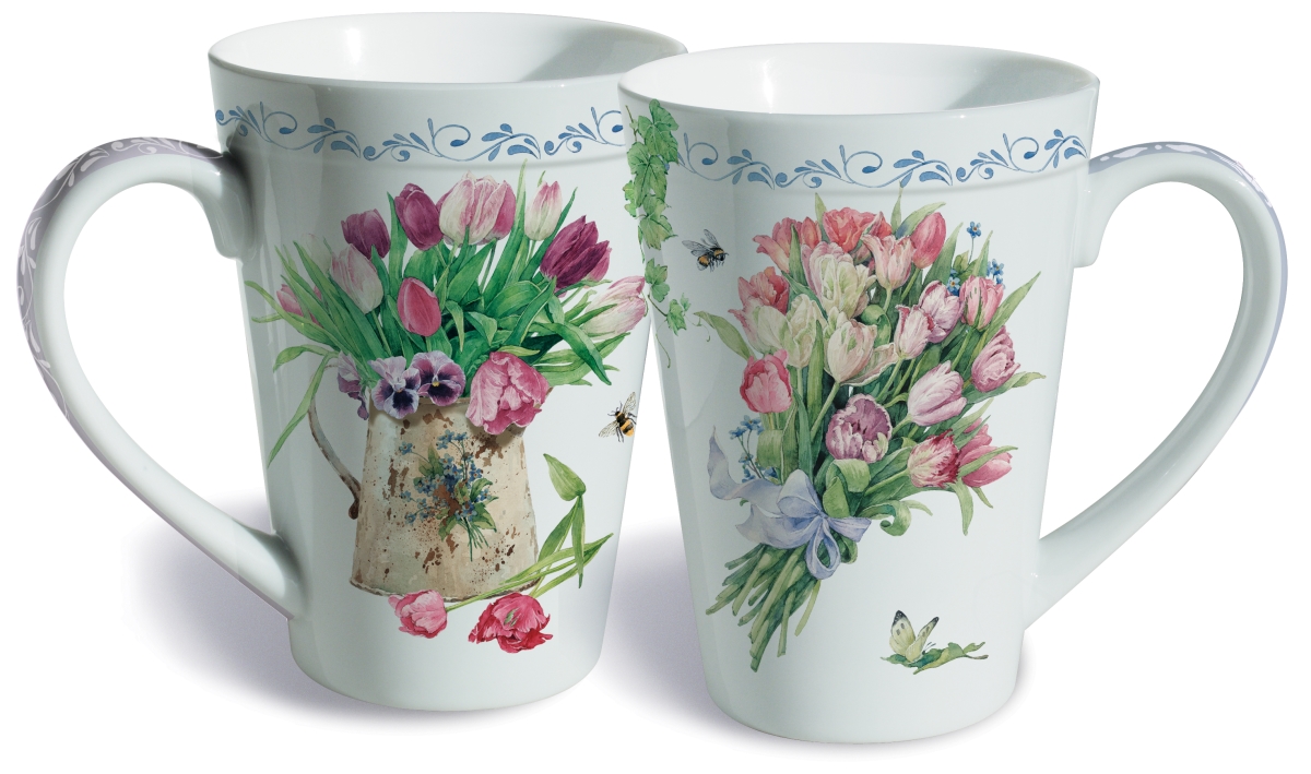 35074 12 Oz Flower Porcelain Mug