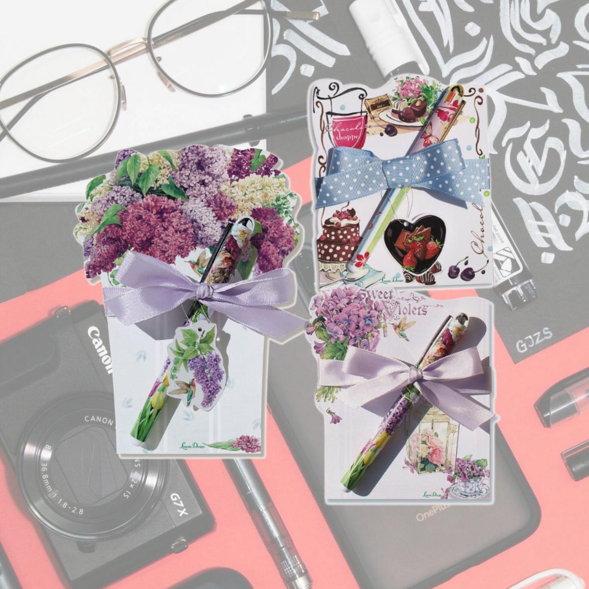 Picture of Lissom Design W22068 Scent of Lilacs 3 Notepad Sets