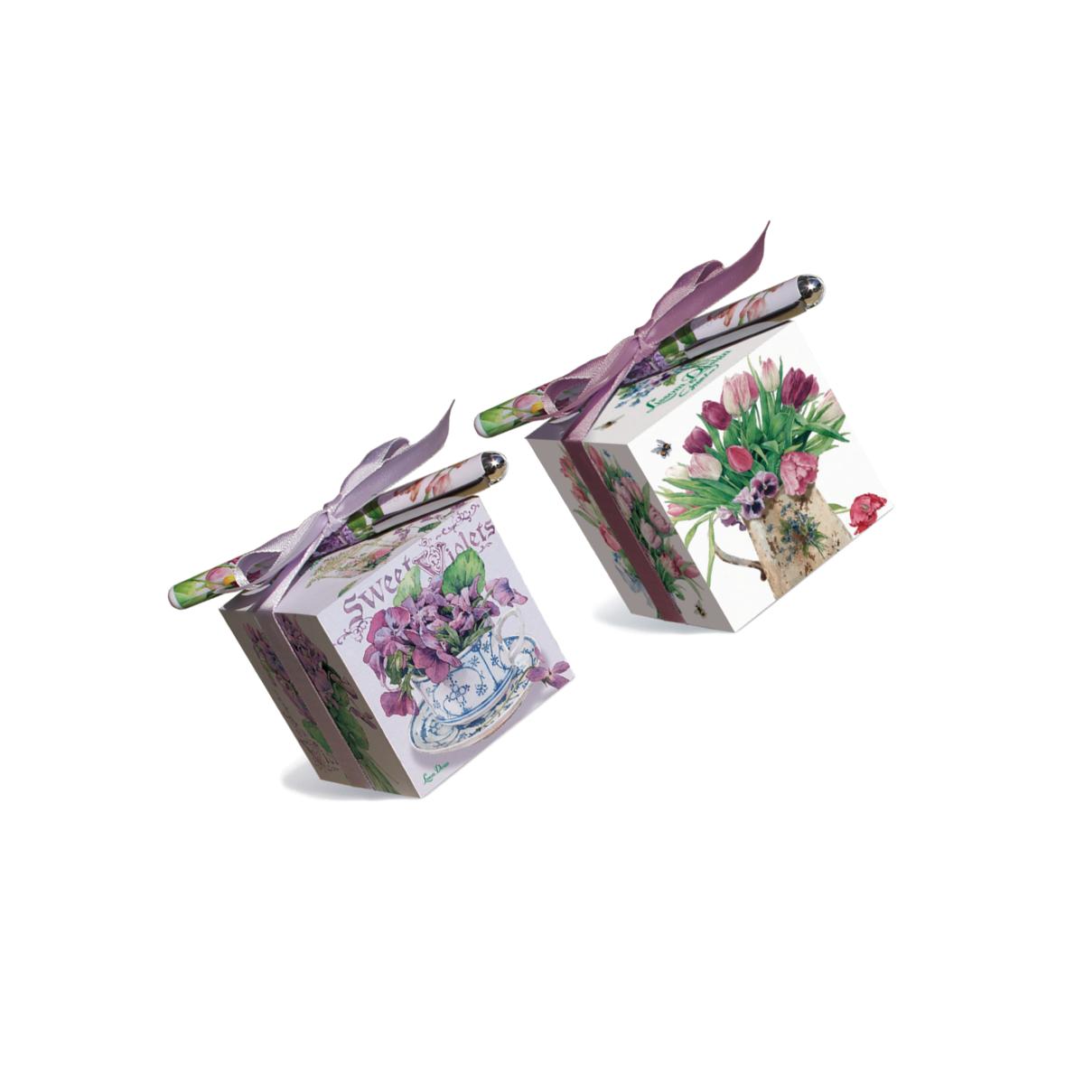 Picture of Lissom Design W24074 Floral Affection 2 Paper Block Pen Sets