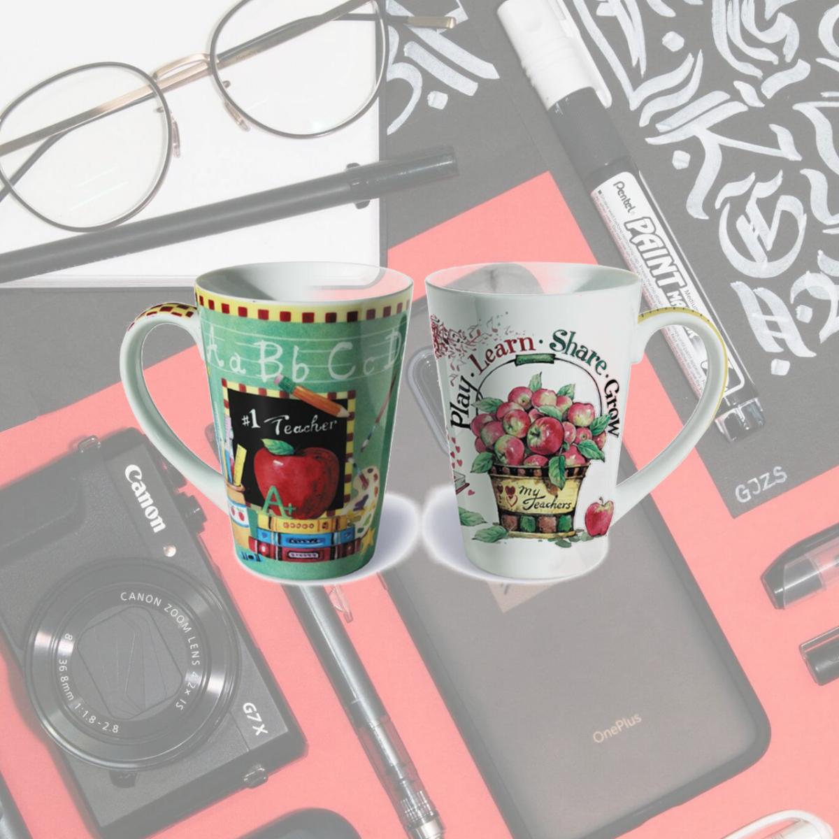 Picture of Lissom Design W35008 2 Piece Teacher Fine Porcelain Gift Mug Set