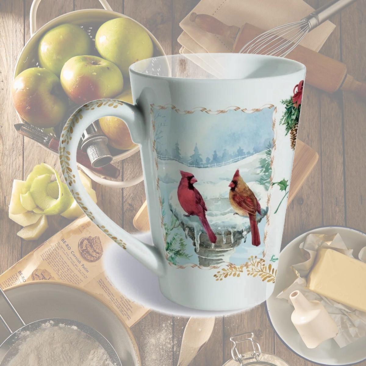 Picture of Lissom Design 35078 5 x 5 in. Winter Harmony Coffee Mug, White