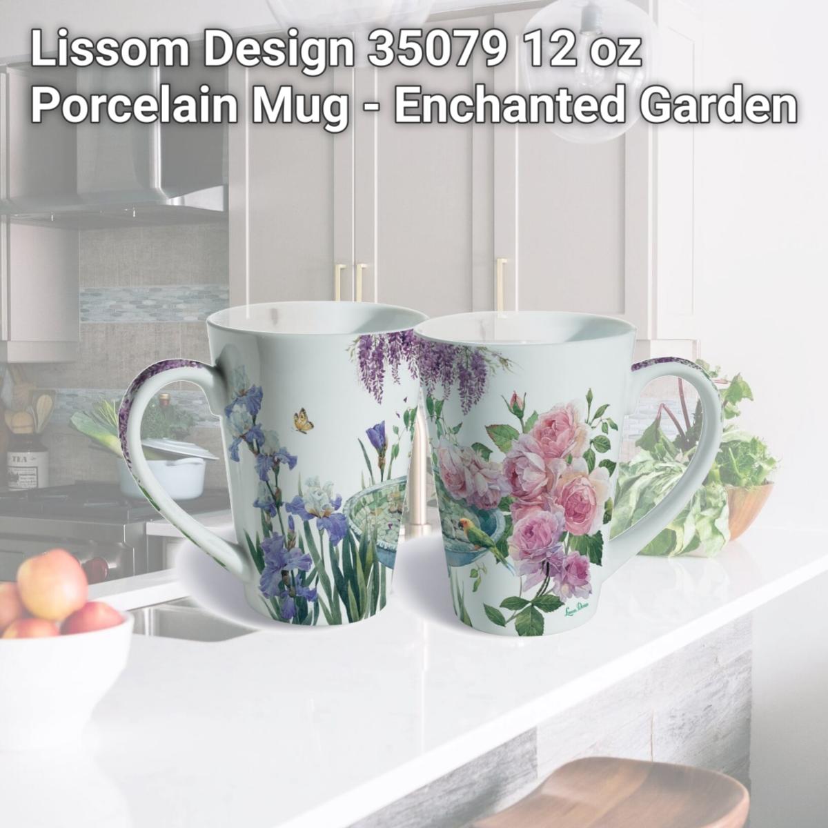 Picture of Lissom Design 35079 12 oz Porcelain Mug - Enchanted Garden