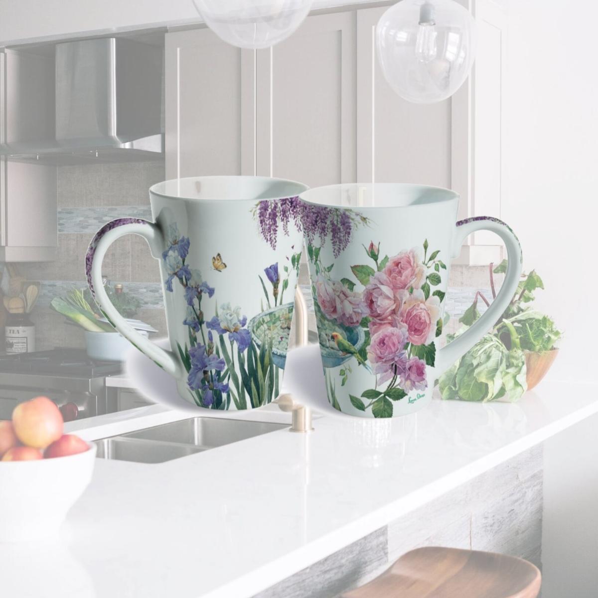 Picture of Lissom Design 35079 12 oz Porcelain Mug - Enchanted Garden