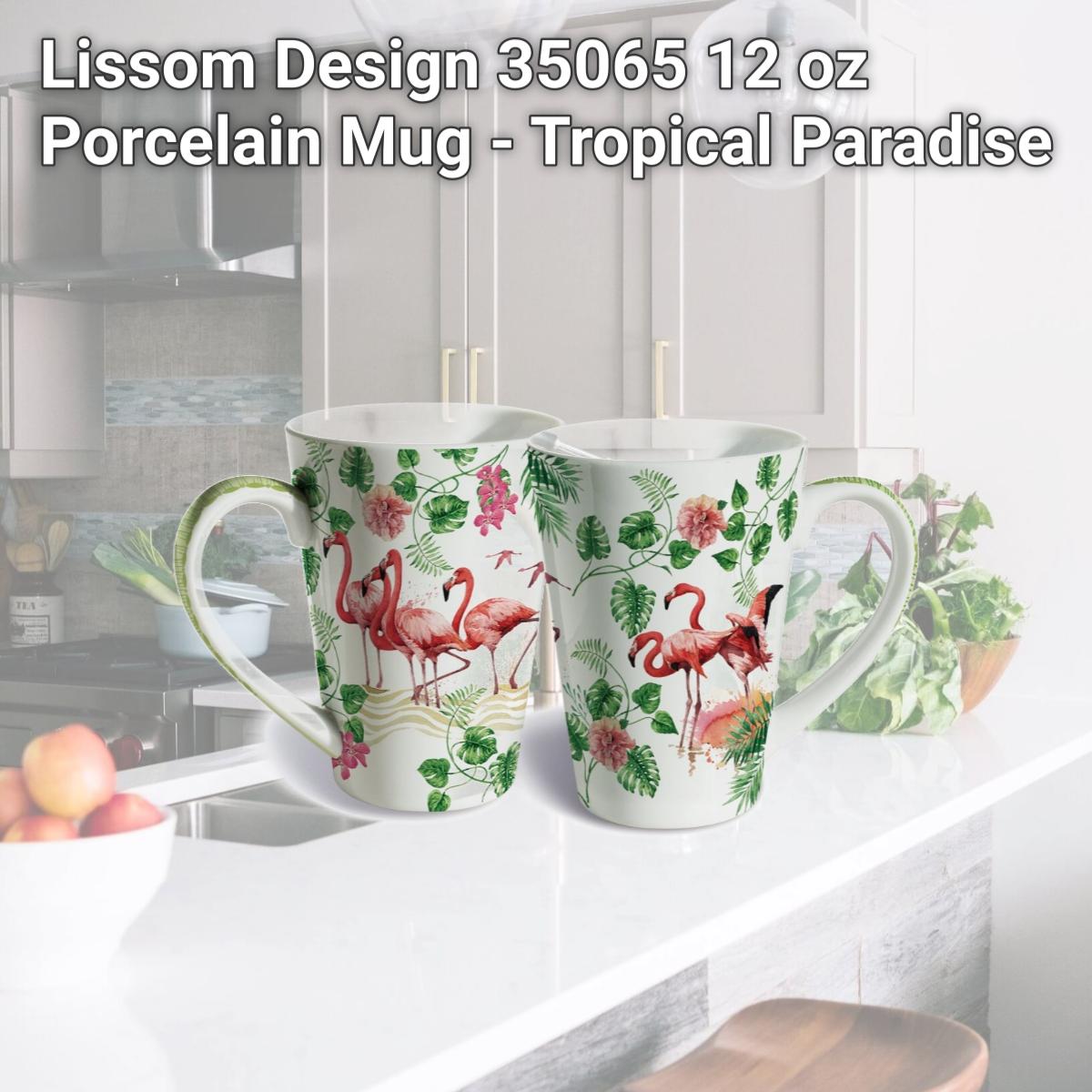 Picture of Lissom Design 35065 12 oz Porcelain Mug - Tropical Paradise