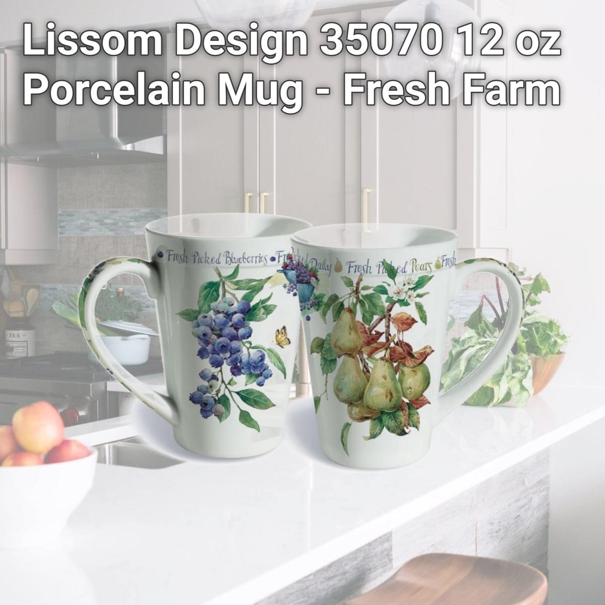 Picture of Lissom Design 35070 12 oz Porcelain Mug - Fresh Farm