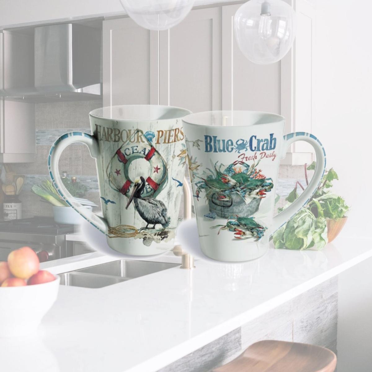 Picture of Lissom Design 35060 Porcelain Mug - Bayside