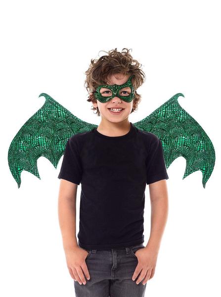 62976 Ages 3-8 Dragon Wings & Mask Set, Green