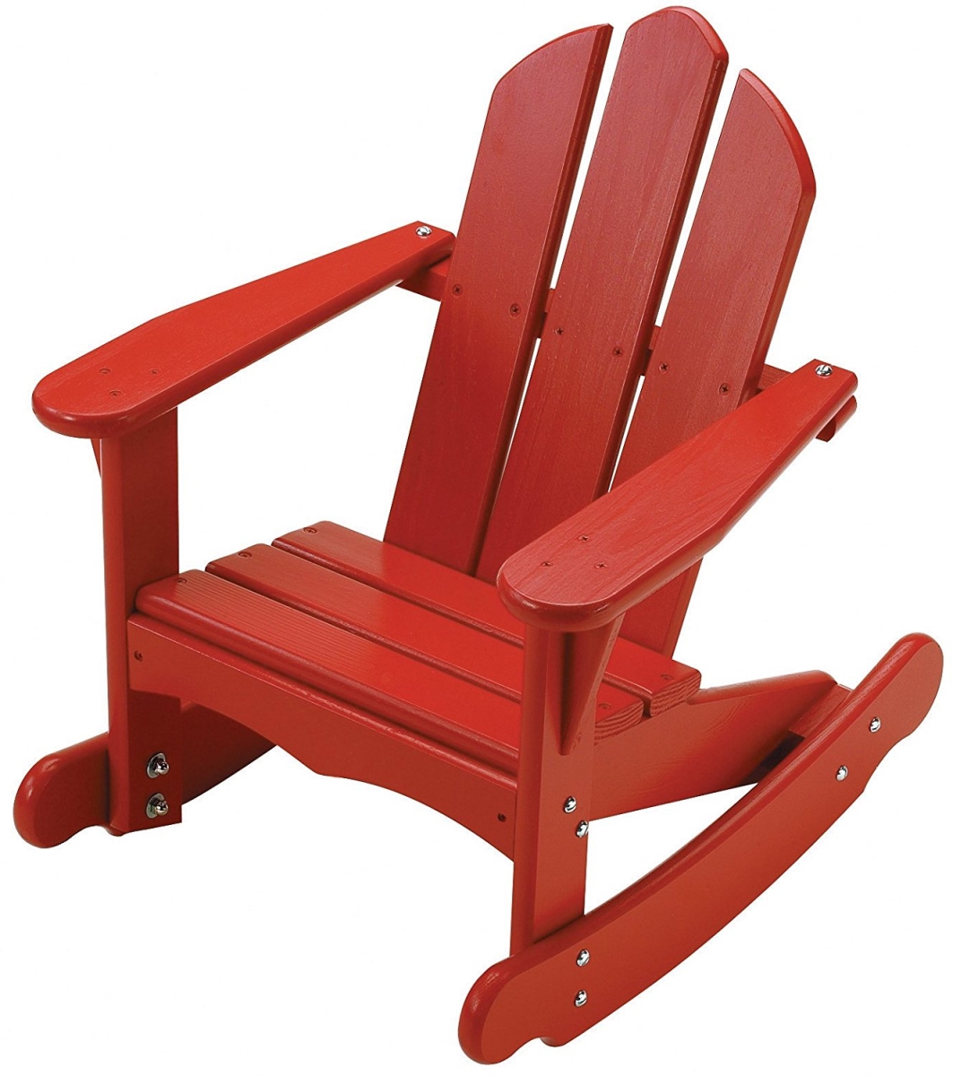childs red rocking chair