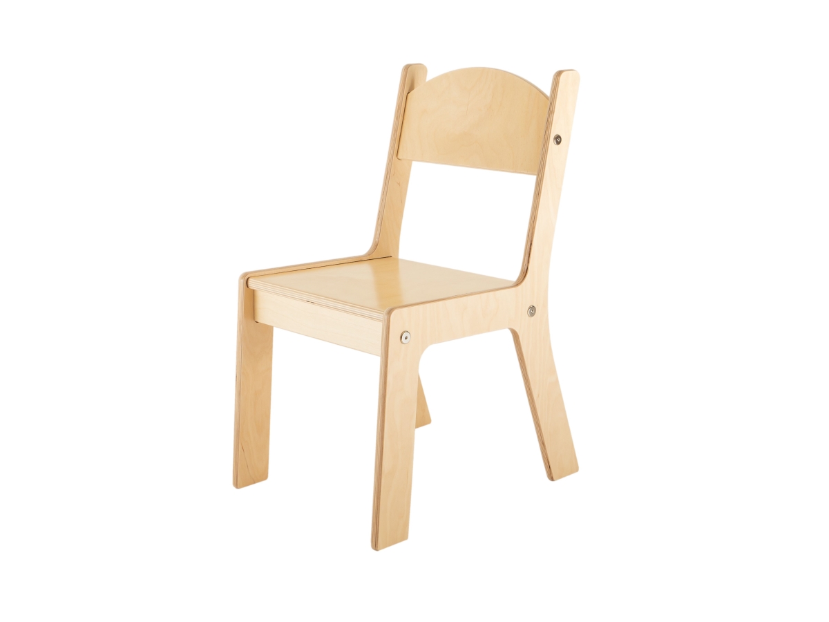 023bbna Baltic Birch Open Back Chair, Natural - 15.5 X 12.4 X 23 In. - Set Of 2