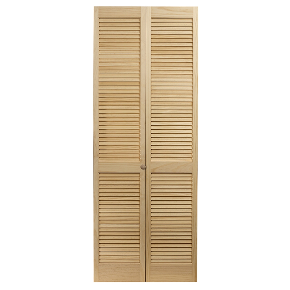 UPC 759332000003 product image for 36 x 80.5 in. Model 104 Louvered Unfinished Wood Bifold Door | upcitemdb.com