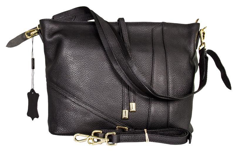 20132 Lana Tote Leather Bag - Black