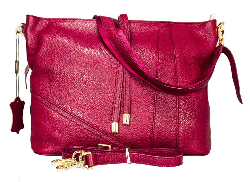 20131 Lana Tote Leather Bag - Wine Red