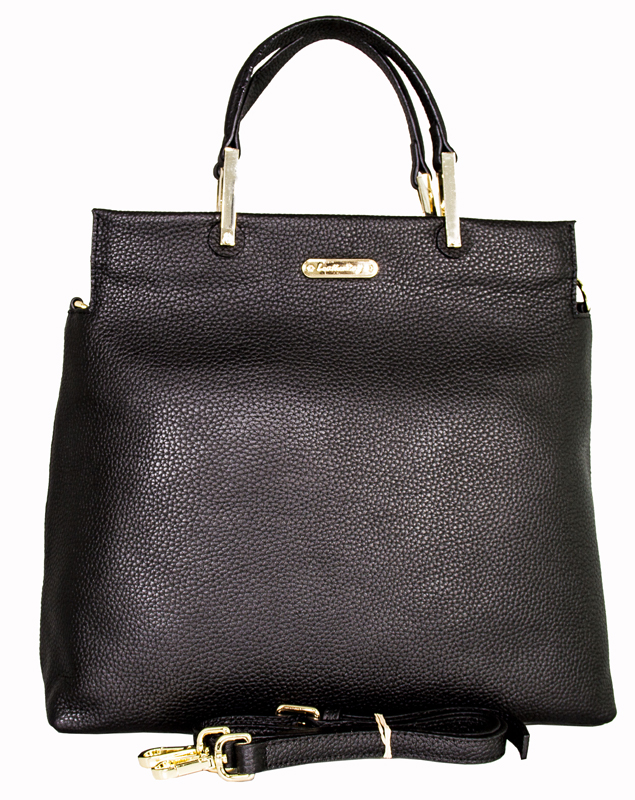 20133 Terni Tote Leather Bag - Black