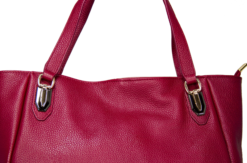 20134 Aviano Tote Leather Bag - Wine Red