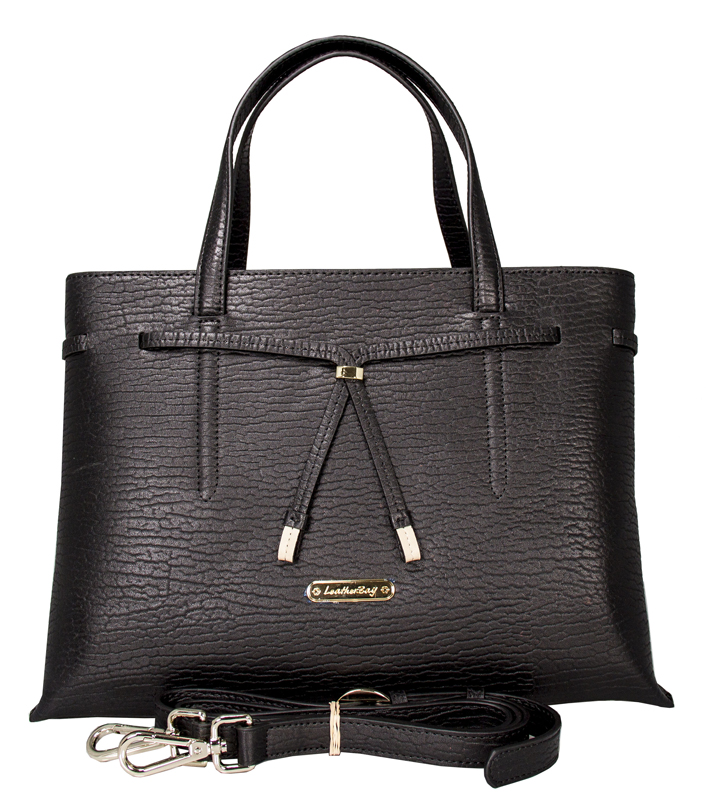 20136 Imperia Tote Leather Bag - Black