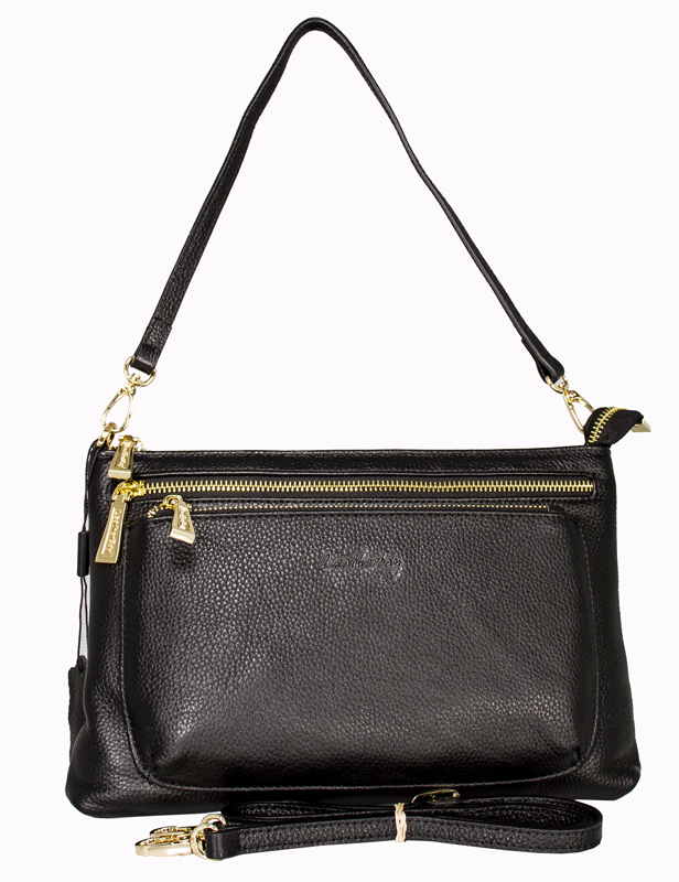 50161 Reana Crossbody Leather Bag - Black