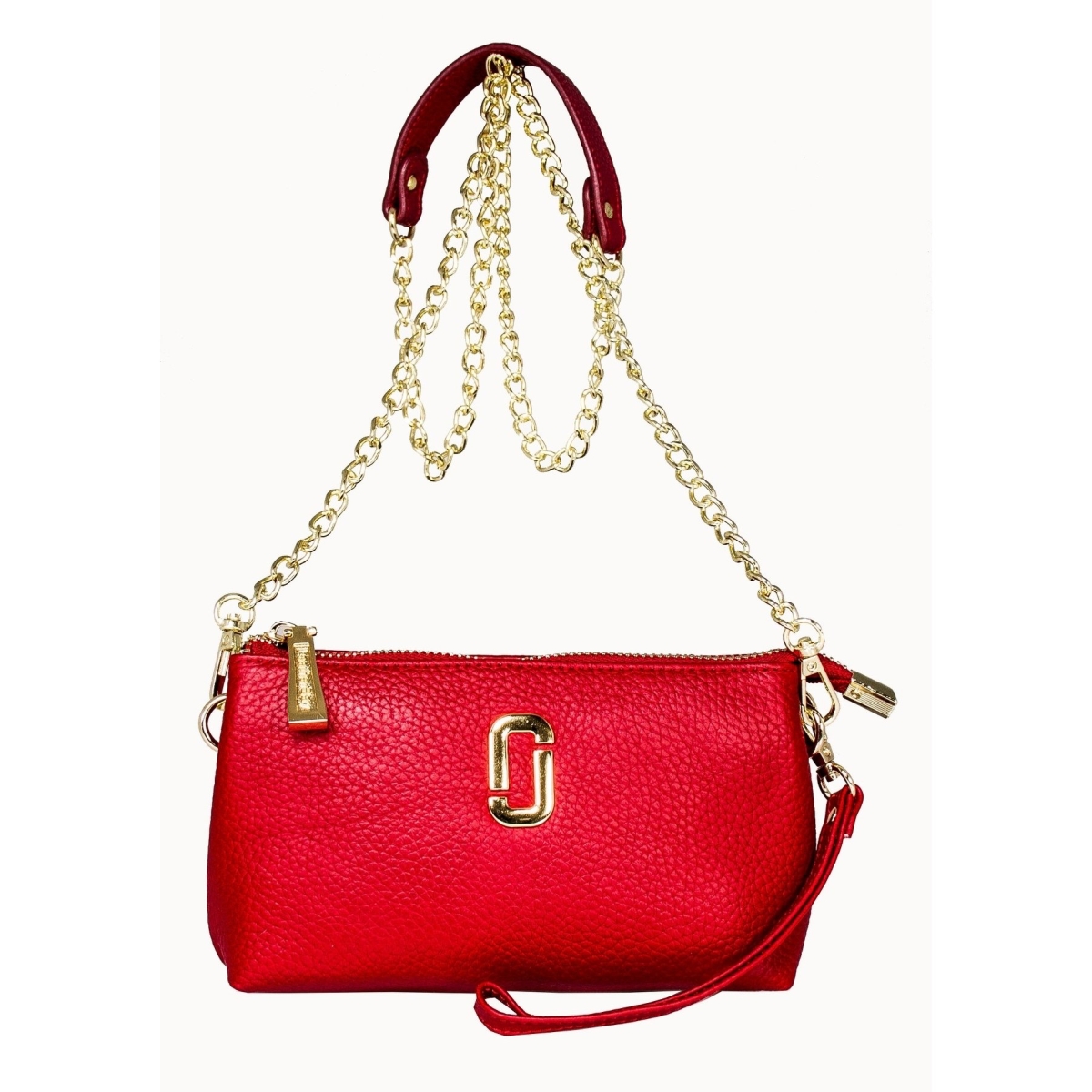 50167 Elini Shoulder Leather Bag - Red