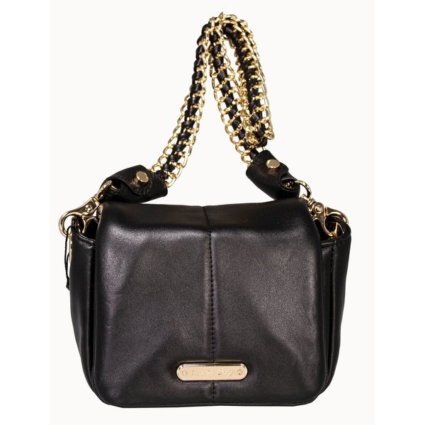 50172 Venezia Shoulder Leather Bag - Black