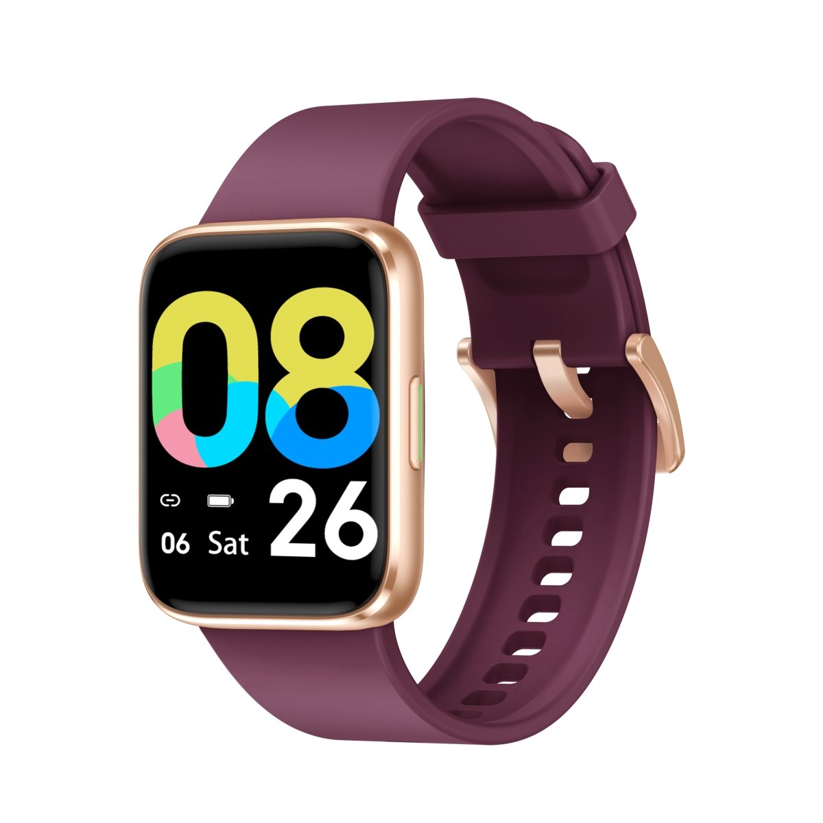  -TW2-PL-GD TW2 Health & Fitness Smart Watch, Purple & Gold - One Size