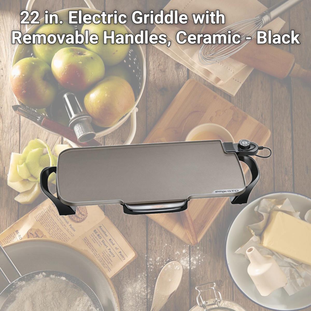Picture of Presto 7062 22 in. Electric Griddle with Removable Handles, Ceramic - Black