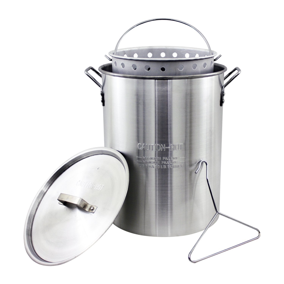 Asp30 30 Qt. Aluminum Stock Pot With Basket Includes Cover Bail Wire