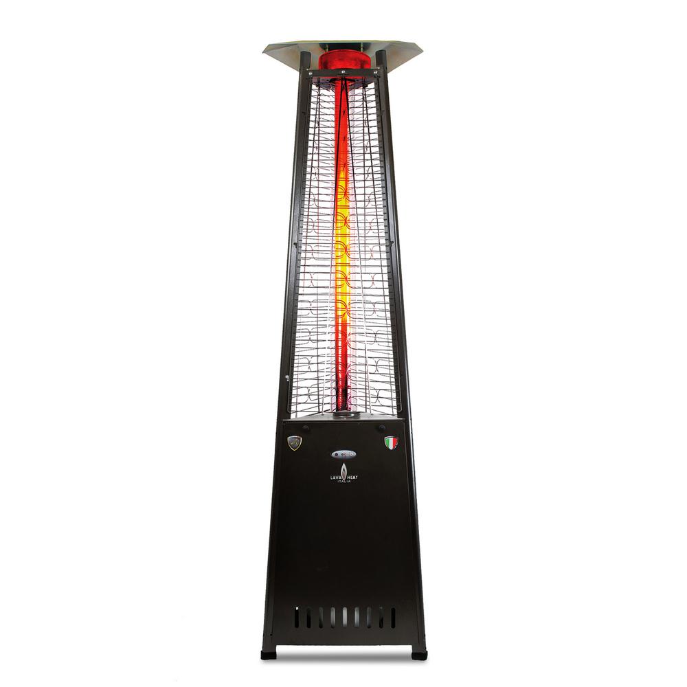 Al8rpbl 8 Ft. Electronic Ignition 2g A-line Commercial Liquid Propane Flame Tower Heater - Hammered Black