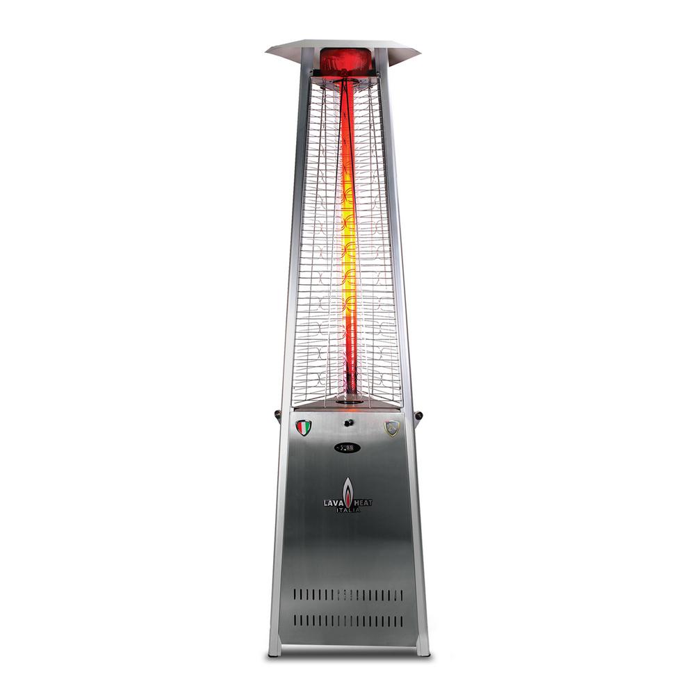 Al8rgs 8 Ft. Electronic Ignition 2g A-line Commercial Natural Gas Flame Tower Heater - Stainless Steel