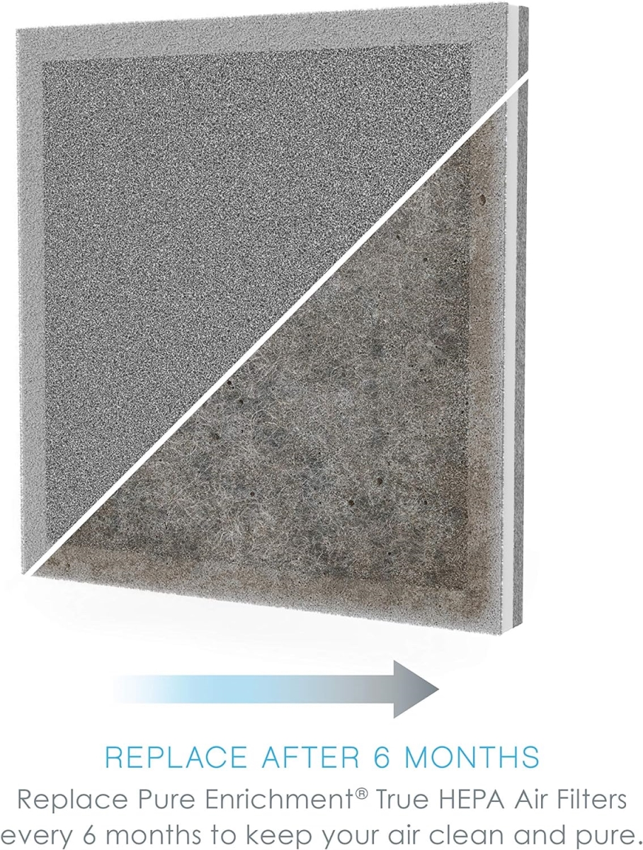 Picture of Pure Enrichment PEAIRFIL2P Pure Enrichment Genuine 3-in-1 True HEPA Replacement Filter for the PureZone Air Purifier - 2 Pack (PEAIRPLG)