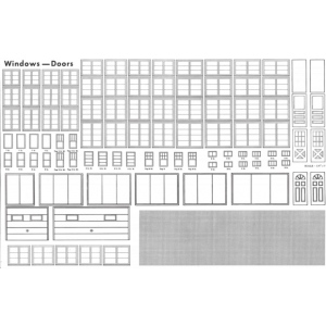 Marketing Pdk701 Model Building Materials - Windows & Doors Assortment