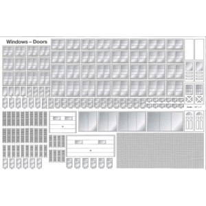 Marketing Pdk703 Model-building Materials - Windows & Doors Shaded Assortment