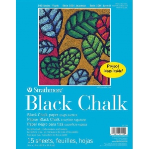 Strathmore ST27-150 Glue Bound Black Chalk Paper Pad Strathmore ST27-150 Glue Bound Black Chalk Paper Pad