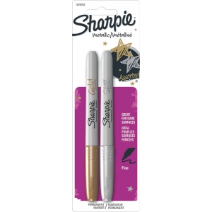 Sanford SN1829202 Fine Point Metallic Gold & Silver Permanent Marker Set Sanford SN1829202 Fine Point Metallic Gold & Silver Permanent Marker Set