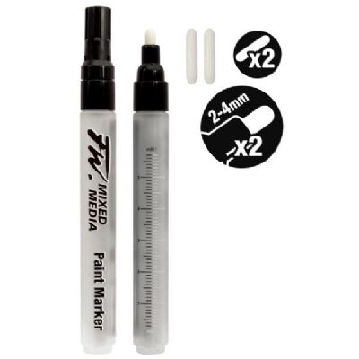 Fw-202 2-4 Mm Round Tip Medium Paint Markers - Pack Of 2