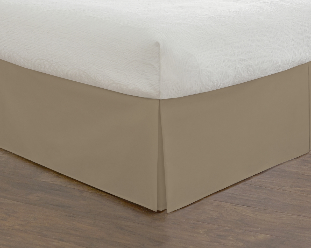 Toh25014moch06 Basic Microfiber Tailored 14 In. Bed Skirt Mocha - Twin Xl