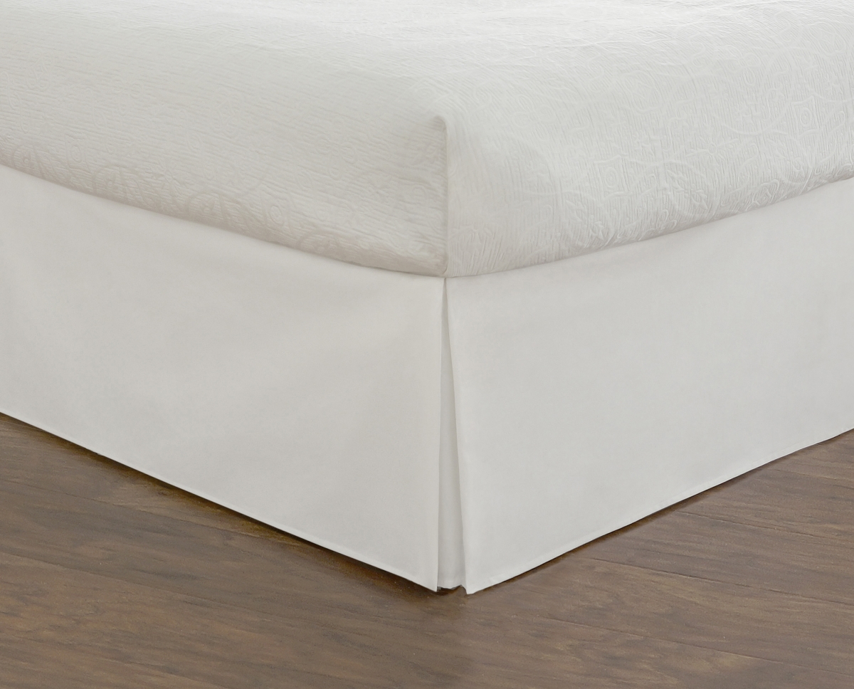 Toh25014whit01 Basic Microfiber Tailored 14 In. Bed Skirt White - Twin