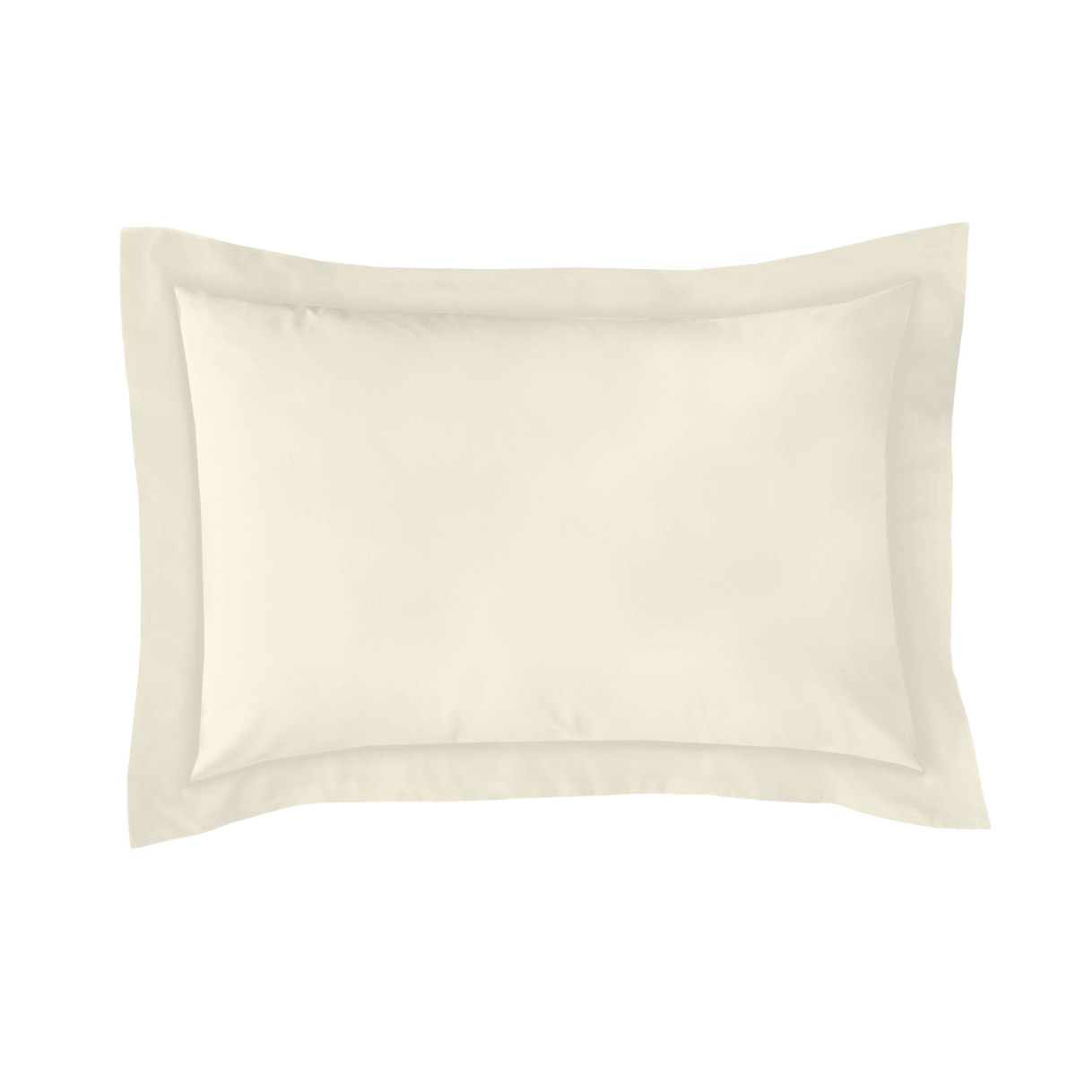 Fre201xxivor11 Poplin Tailored Pillow Sham Ivory - Euro