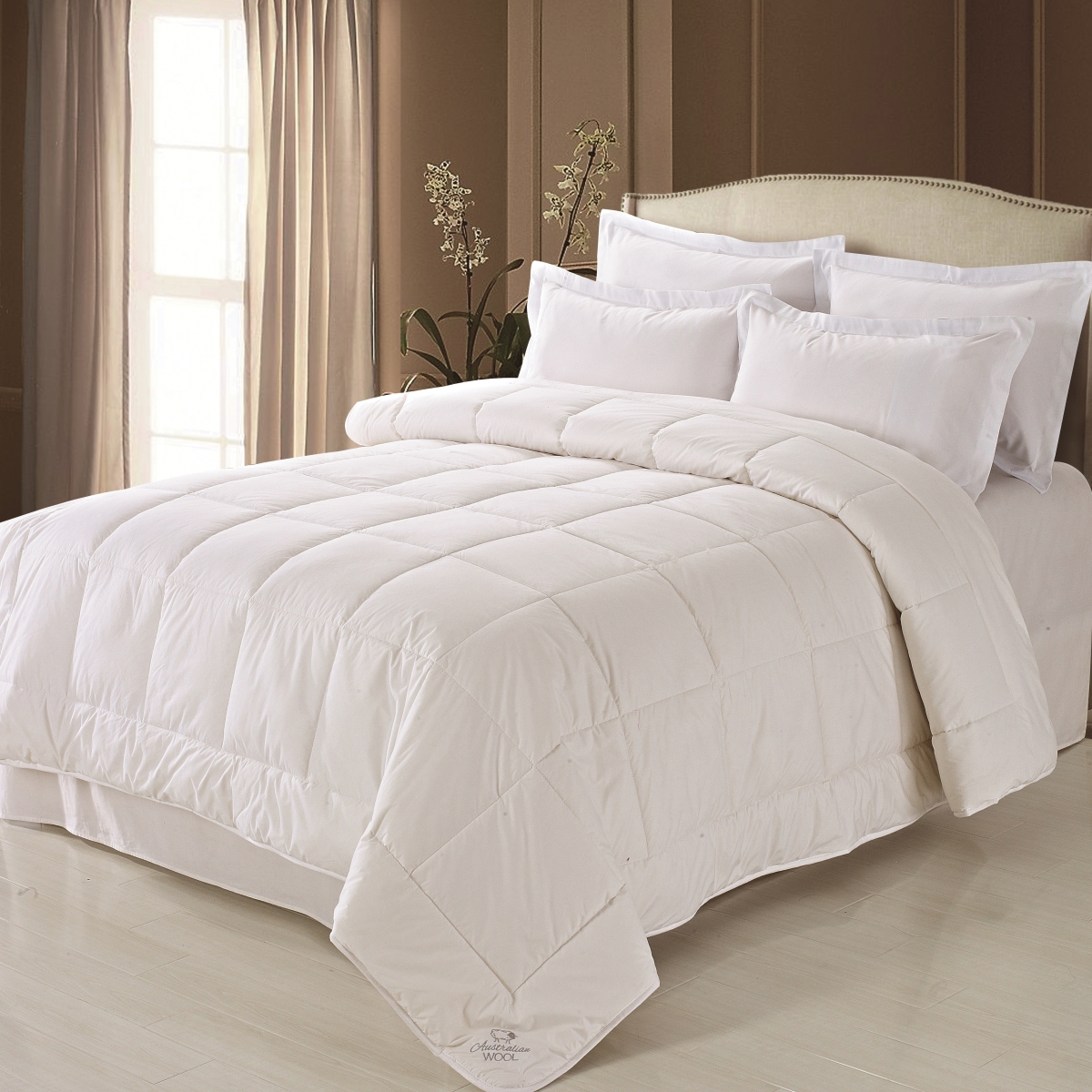 Fre611xxwhit14 Australian Wool & Cotton Comforter White