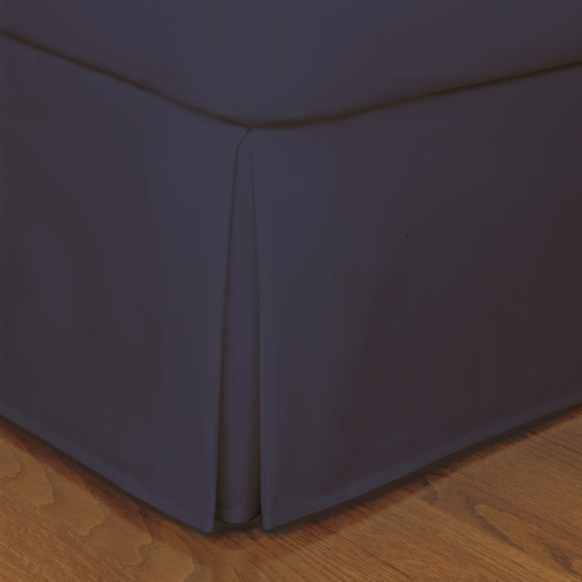 Fre23614navy05 14 In. Microfiber Bed Skirts Navy - Cal King