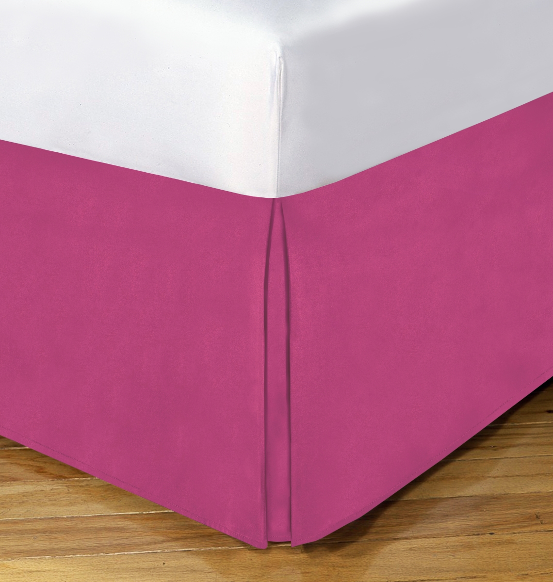 Fre23614pink06 14 In. Basic Microfiber Bed Skirt Pink - Twin Xl