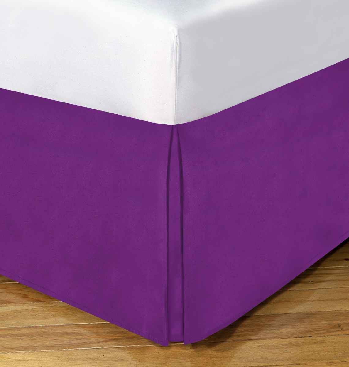 Fre23614purp01 14 In. Basic Microfiber Bed Skirt Purple - Twin