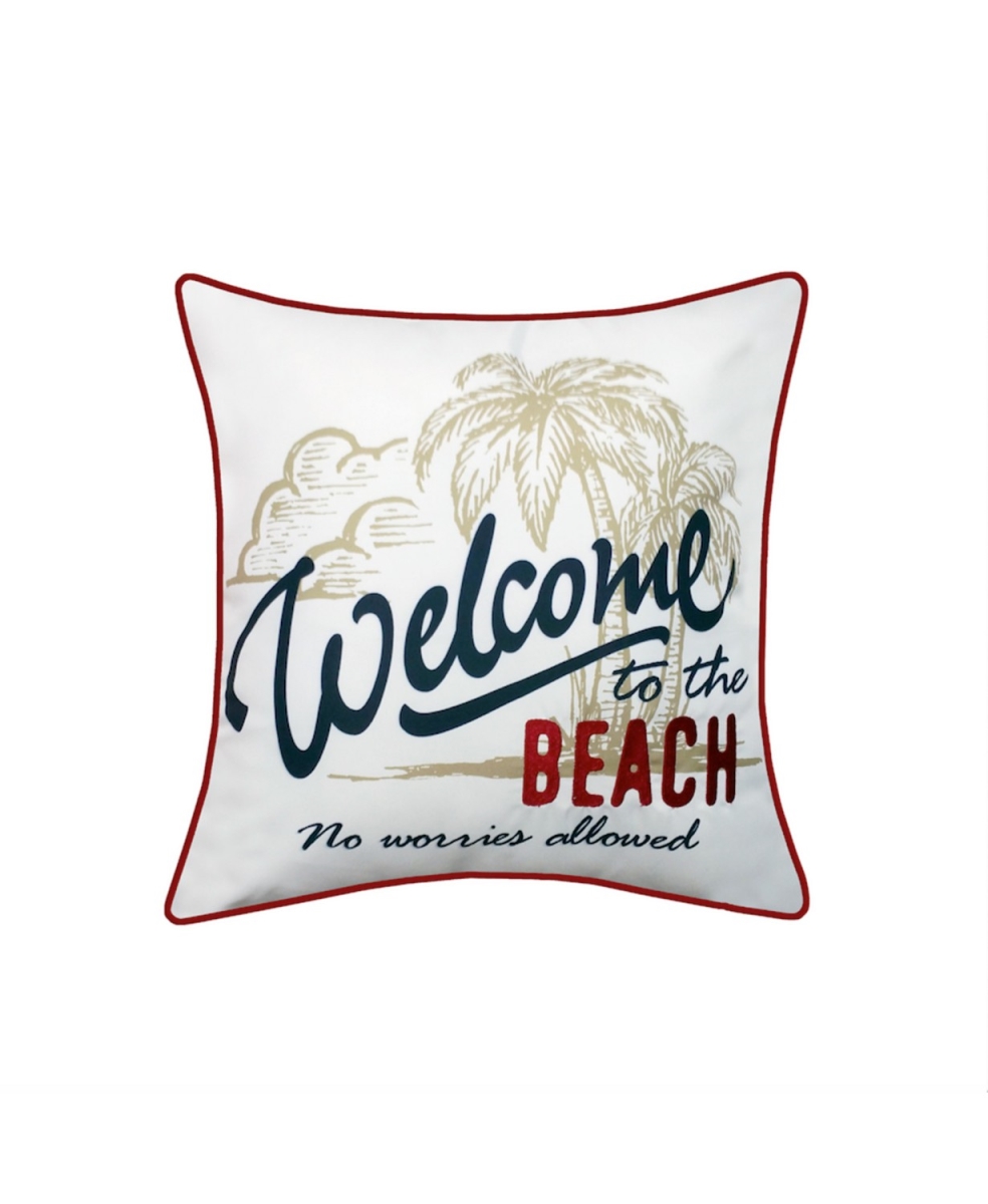Ebb067xxnvwh96 14 X 21 In. Outdoor Beach Club Decorative Pillow, Navy & White