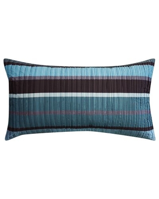 Eah087bl6541d6 13 X 25 In. Jazzy Stripes Satin Decorative Pillow, Dark Blue