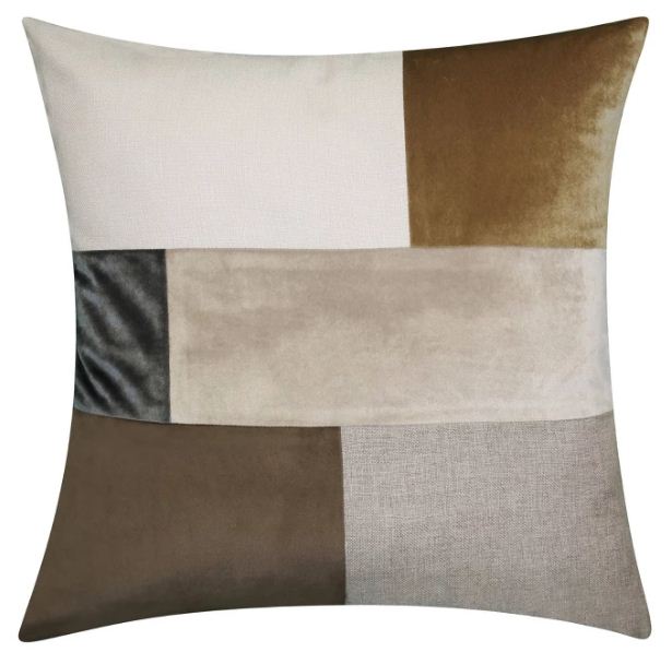 Eah087na661898 20 X 20 In. Carnaby Color Block Decorative Pillow, Natural