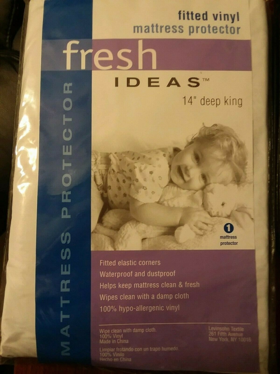 Fre111xxwhit04 Fitted Vinyl Mattress Protector - Deep King Size