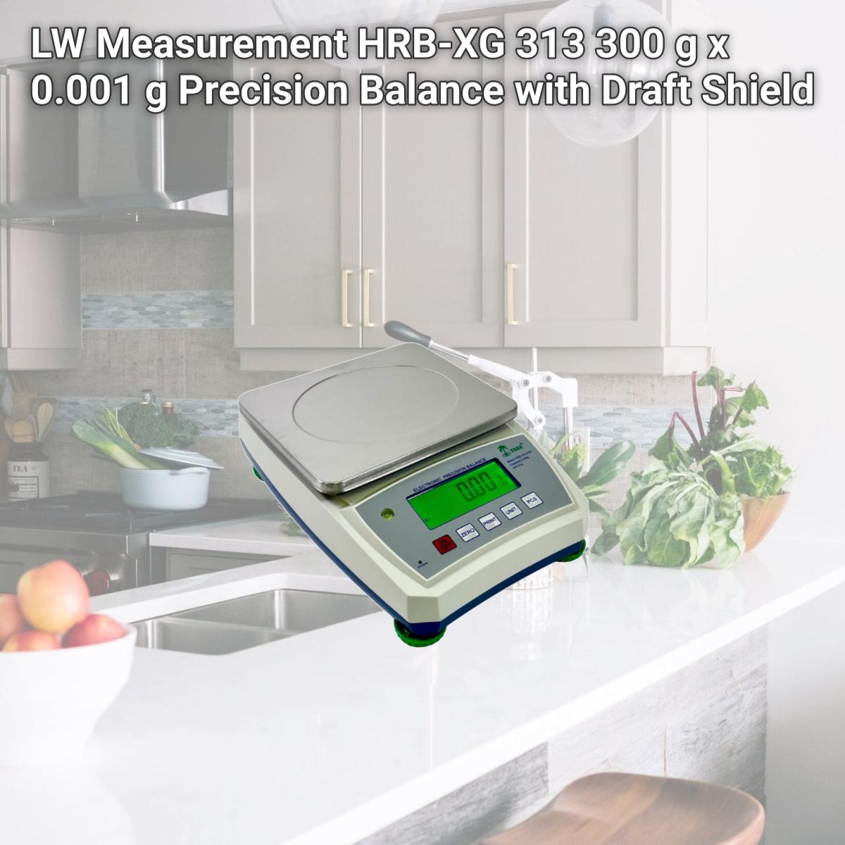 Picture of LW Measurement HRB-XG 313 300 g x 0.001 g Precision Balance with Draft Shield