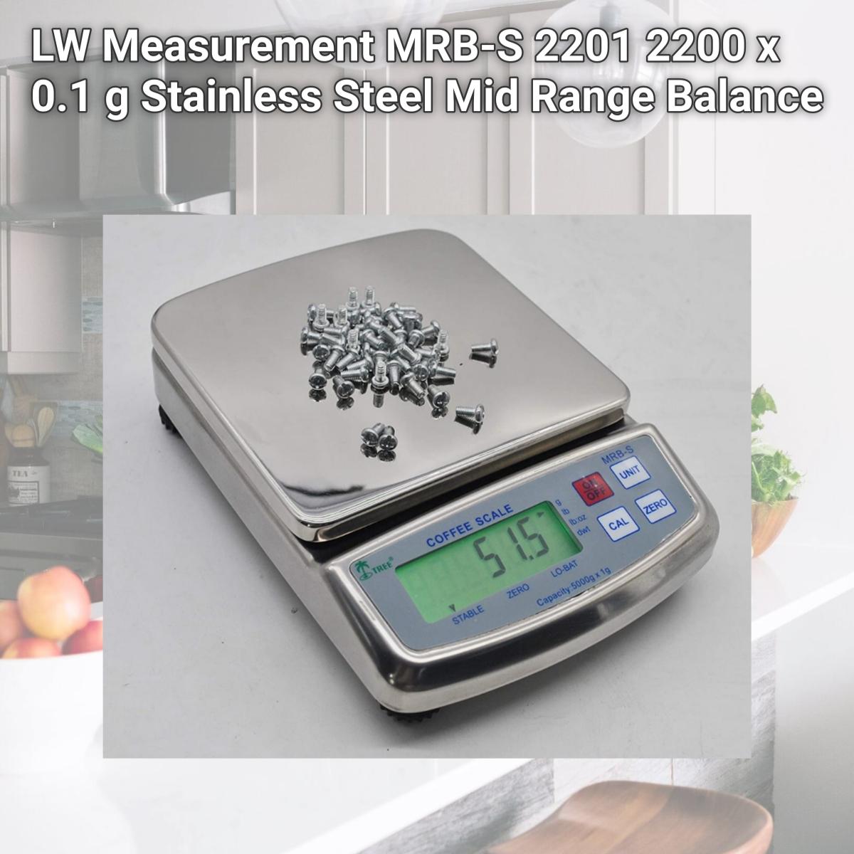 Picture of LW Measurement MRB-S 2201 2200 x 0.1 g Stainless Steel Mid Range Balance