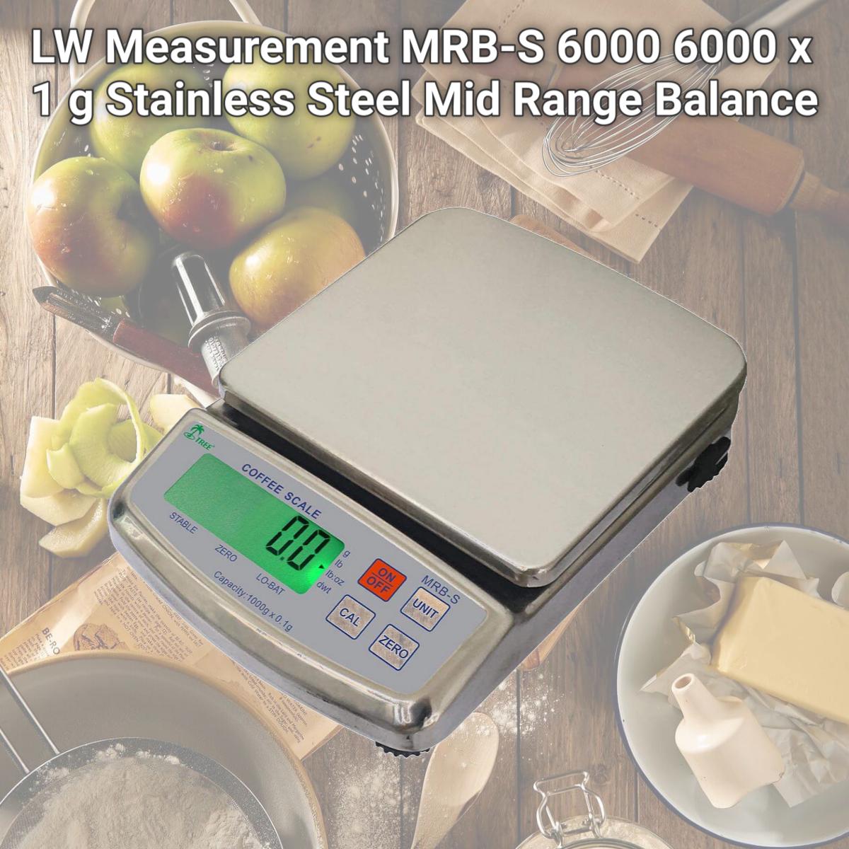 Picture of LW Measurement MRB-S 6000 6000 x 1 g Stainless Steel Mid Range Balance